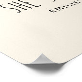 マッシュルームポップ・アートのハリネズミ赤ちゃんシャワーグリーン ポスター (角)