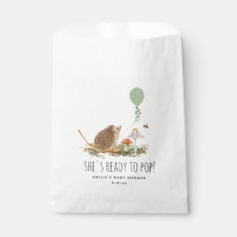 マッシュルームポップ・アートのハリネズミ赤ちゃんシャワー準備 フェイバーバッグ