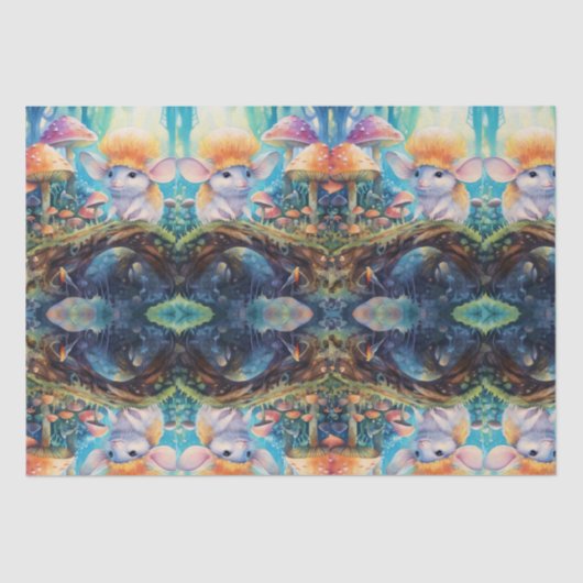 マッシュルームマウス神秘的な森の切り離し 薄葉紙 (正面)