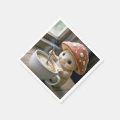 マッシュルームムンチキン攪拌モーニングコーヒー スタンダードカクテルナプキン (角)