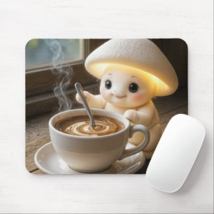 マッシュルームムンチキン攪拌モーニングコーヒー マウスパッド