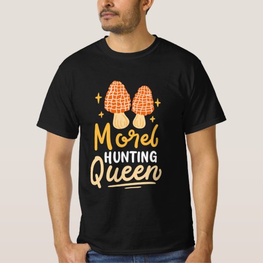 マッシュルームモレル狩りクイーン Tシャツ (正面)