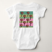 マッシュルームラブジャージーボディスーツ ベビーボディスーツ (裏面)