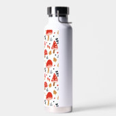 マッシュルームレッドウッドランドキッズキュートフローラスクール ウォーターボトル (左面)