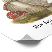 マッシュルームレッド魔法ヴィンテージ1800s ポスター (角)