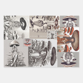 マッシュルームヴォーグレディ ラッピングペーパーシート