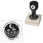 マッシュルーム付きライブラスブックスタンプ ラバースタンプ (押印)