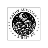 マッシュルーム付きライブラスブックスタンプ ラバースタンプ (インプリント)