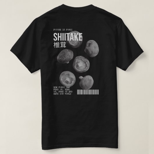 マッシュルーム収集 Tシャツ (デザイン裏面)