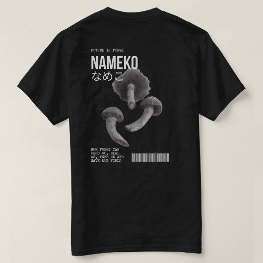 マッシュルーム収集 Tシャツ (デザイン裏面)