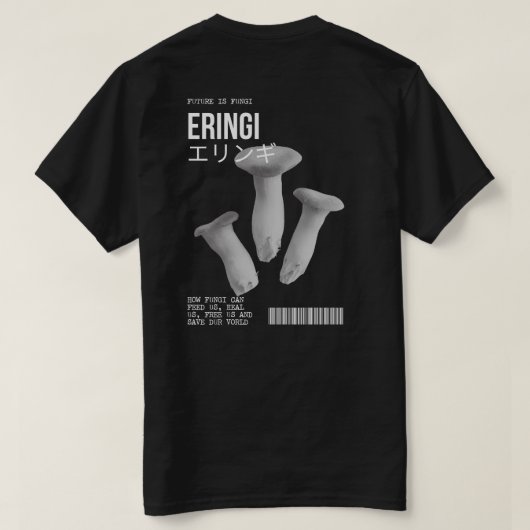 マッシュルーム収集 Tシャツ (デザイン裏面)