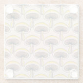 マッシュルーム庭園:ヴィンテージ自然パターン ガラスコースター (裏面)