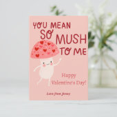 マッシュルーム教室バレンタインのノートカード 招待状 (スタンド正面)