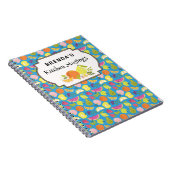 マッシュルーム柄カスタム手帳 ノートブック (右側)