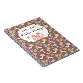 マッシュルーム柄カスタム手帳 ノートブック (右側)