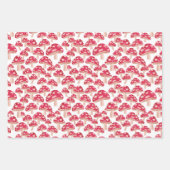 マッシュルーム森林包装紙セット ラッピングペーパーシート (正面2)