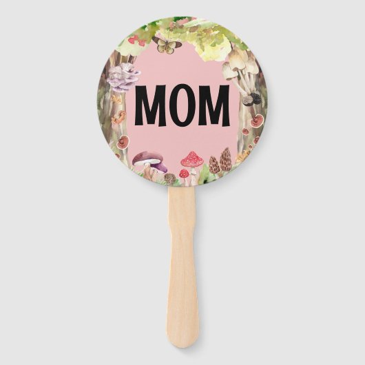 マッシュルーム森林赤ちゃんシャワーゲーム ハンドファン (正面)