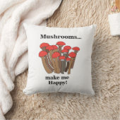 マッシュルーム植物赤キノコ クッション (ブランケット)