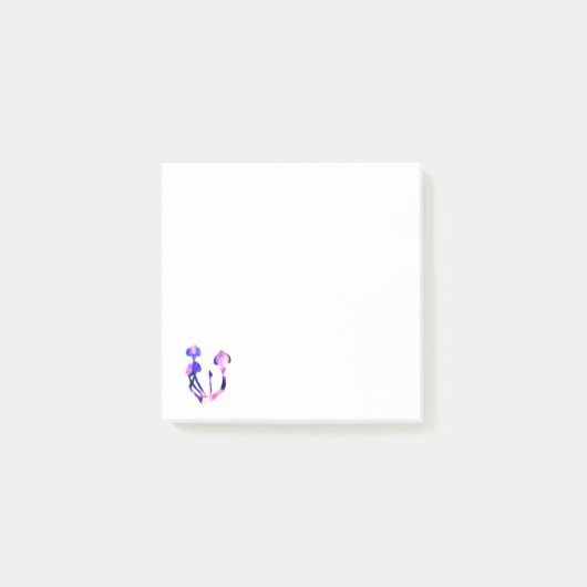 マッシュルーム水彩画 ポストイット (正面)