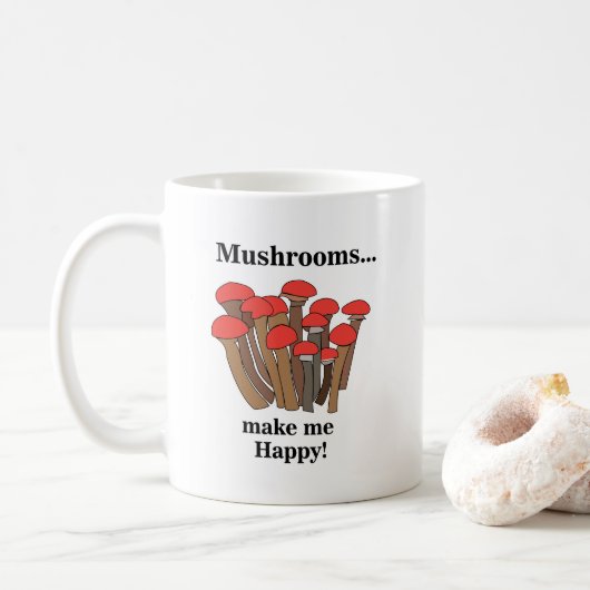 マッシュルーム煮込み赤キノコ コーヒーマグカップ (ドーナツ)