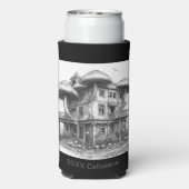 マッシュルーム白黒 スリム缶クーラー (Seltzer裏面)