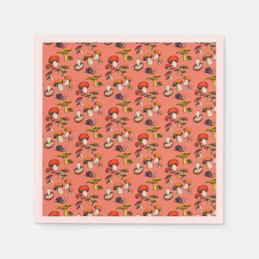 マッシュルーム紙カップ スタンダードカクテルナプキン (正面)