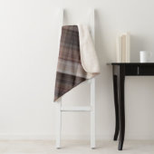 マッシュルーム素朴な茶色の格子縞 シェルパブランケット (インサイチュ)