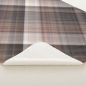 マッシュルーム素朴な茶色の格子縞 シェルパブランケット (3/4)