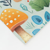 マッシュルーム緑園 フリースブランケット (角)