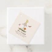 マッシュルーム蝶ウッドランドガールベビーシャワー フェイバータグ (インサイチュ)