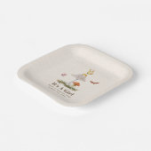 マッシュルーム蝶ウッドランドガールベビーシャワーP ペーパープレート (傾斜あり)