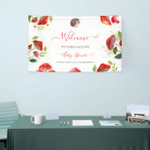 マッシュルーム赤い水の色の森の赤素朴ちゃんシャワー 横断幕 (トレードショー)