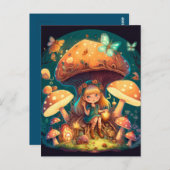 マッシュルーム遊カードの可愛い小人 ポストカード (正面/裏面)