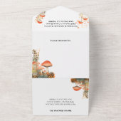 マッシュルーム魅惑された森結婚林 オールインワン招待状 (外側)