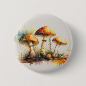 マッシュルーム、アマニタムスカリア 缶バッジ (正面)