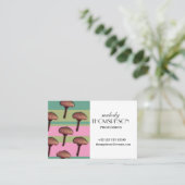 マッシュルーム、ストライプビジネスカード 名刺 (スタンド正面)