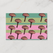 マッシュルーム、ストライプビジネスカード 名刺 (裏面)