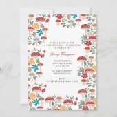 マッシュルーム&フローラミッドセンチュリーバースデーパーティー 招待状 (正面)