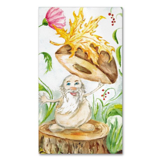 「マッシュルーム・ボletus」。マグネット名刺 マグネット名刺 (正面縦)