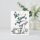 マッシュルーム&モーニンググラーズポストカード ポストカード (スタンド正面)