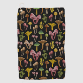 マッシュルーム、地衣類カラフル菌 ゴルフタオル