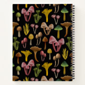 マッシュルーム、地衣類カラフル菌 ノートブック (裏面)