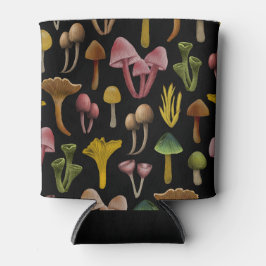 マッシュルーム、地衣類カラフル菌 缶クーラー