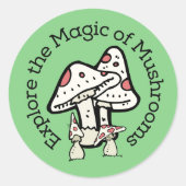 マッシュルーム（緑）の魔法の探索 ラウンドシール (正面)