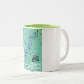 マッジョーレ湖イタリア – スイスの地図 ツートーンマグカップ (正面右)