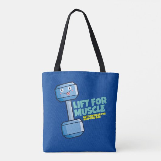 マッスルのカスタマイズ可能リフト トートバッグ (裏面)