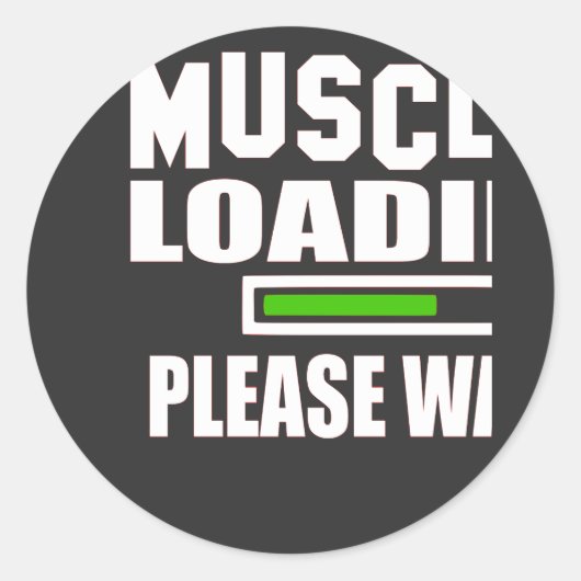 マッスルのロードが楽しいお待ち ラウンドシール (正面)