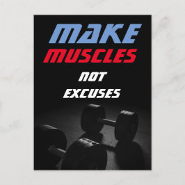 マッスルの作成ボディビルフィットネス やる気を起こさせる ポストカード