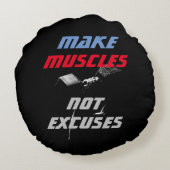 マッスルの作成ボディビルフィットネス やる気を起こさせる ラウンドクッション (裏面)