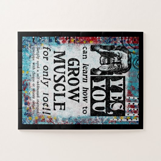 マッスルの拡張 – ビンおもしろいテージ広告 ジグソーパズル (横)